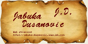 Jabuka Dušanović vizit kartica